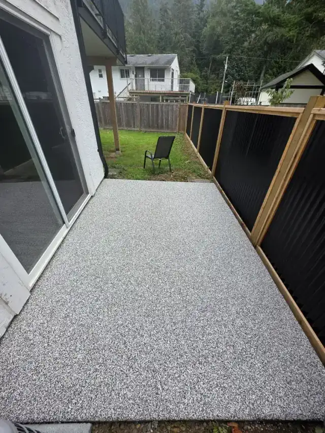 Patio & Deck rubber paving project