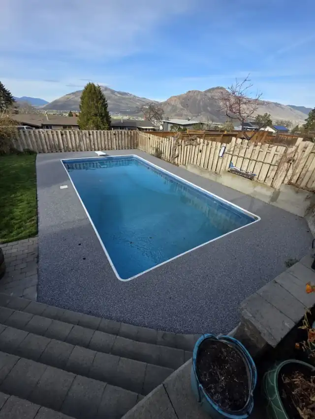 Pool Deck rubber paving project